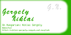 gergely niklai business card